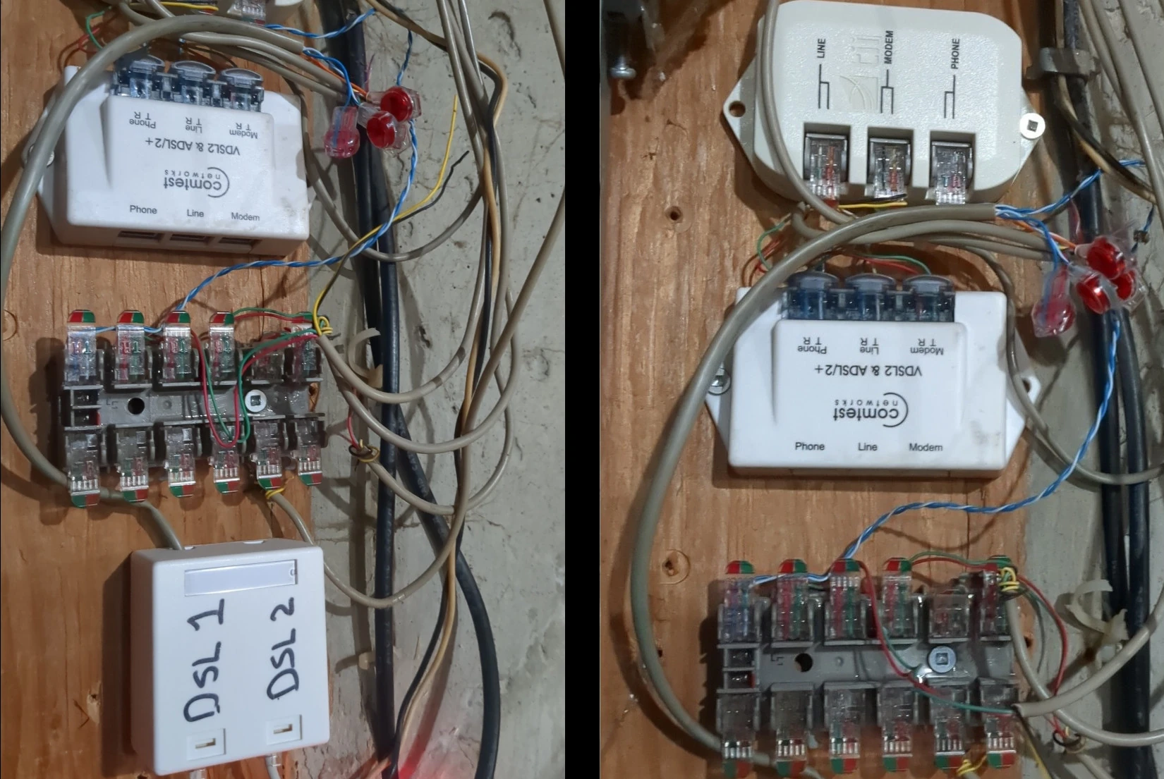 Pots terminal punch down example